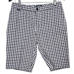 Lauren Ralph Lauren Active Bermuda Shorts Black, White & Red Plaid Size 6